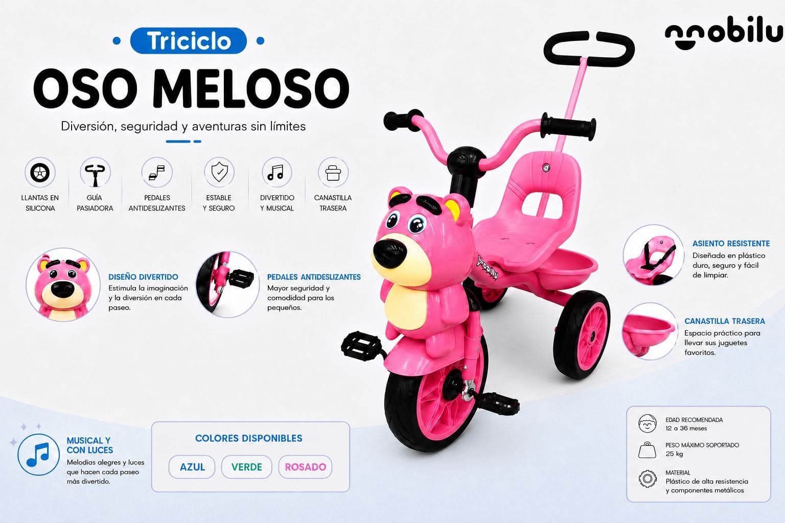 Triciclo Oso Meloso - Guía